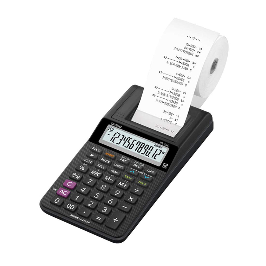 Casio HR-8RC-BK 150 Steps Check & Correct Printing Financial Calculator with Reprint Feature,Black
