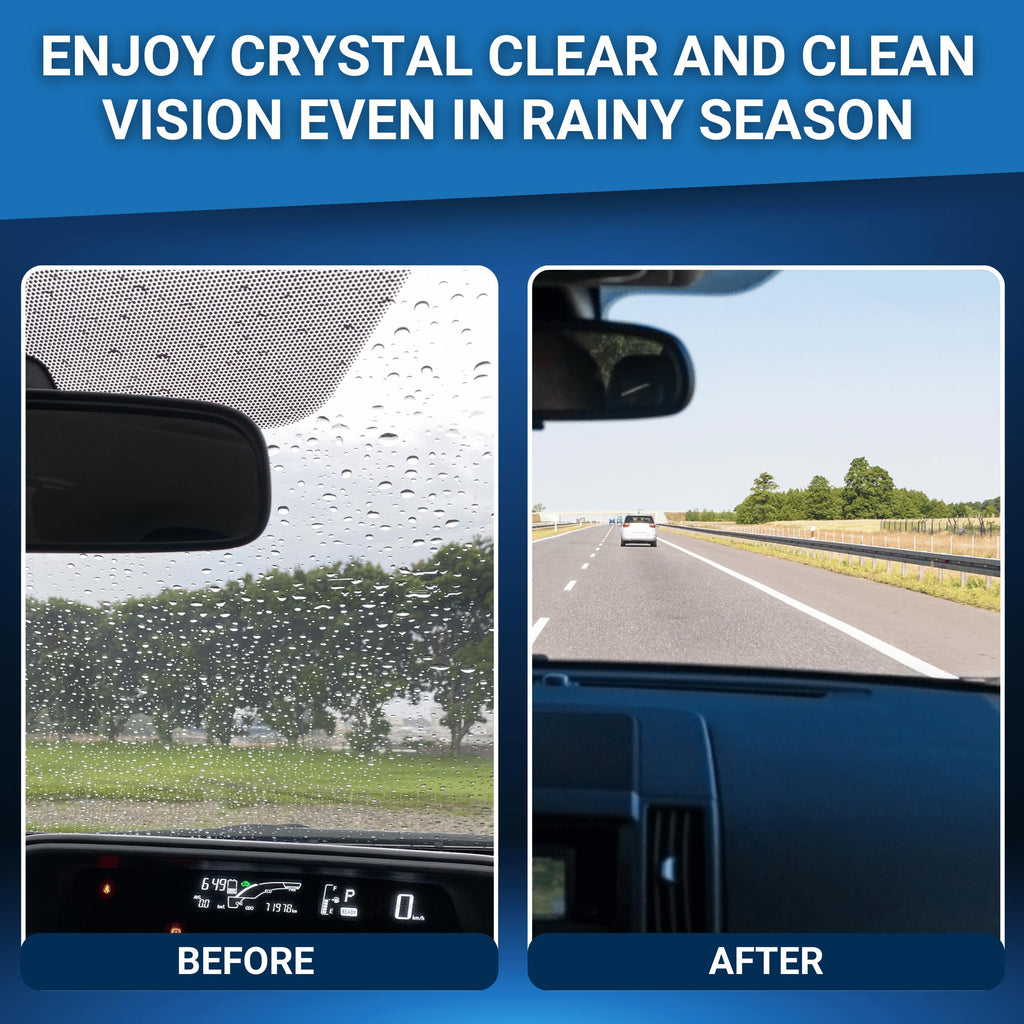 Groommm Windshield Washer Fluid For Car 250ML- (20ML in 1L Water) | Highly Concentrated Car Glass Cleaner Liquid For Streak & Stain-Free Windshield | Car Wiper Liquid For Crystal Clear Windshield